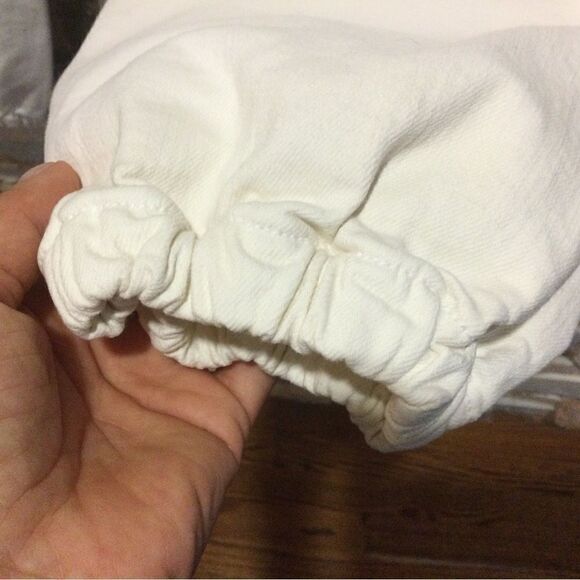 MOTHER The Wrapper Patch Springy Cotton  Blend High-Rise Straight Jeans - Picture 10 of 12